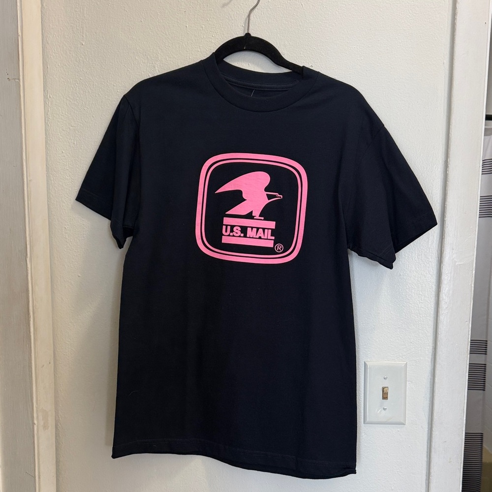 Anti Social Social Club x US Mail - Navy and Pink Short Sleeve Tee